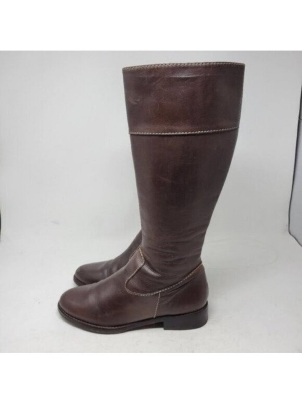 Boden | Leather Tall Knee High Riding Boots Brown - Picture 3 of 14